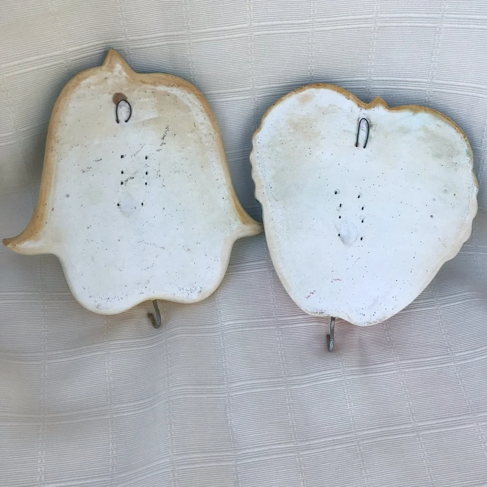 Vintage Anthropomorphic kitchen wall decor Miller studio 1970 apple pear - Picture 3 of 7